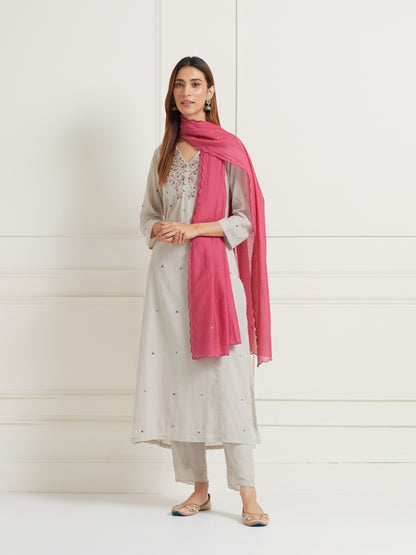 FUCHSIA COTTON SILK DUPATTA