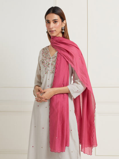 FUCHSIA COTTON SILK DUPATTA