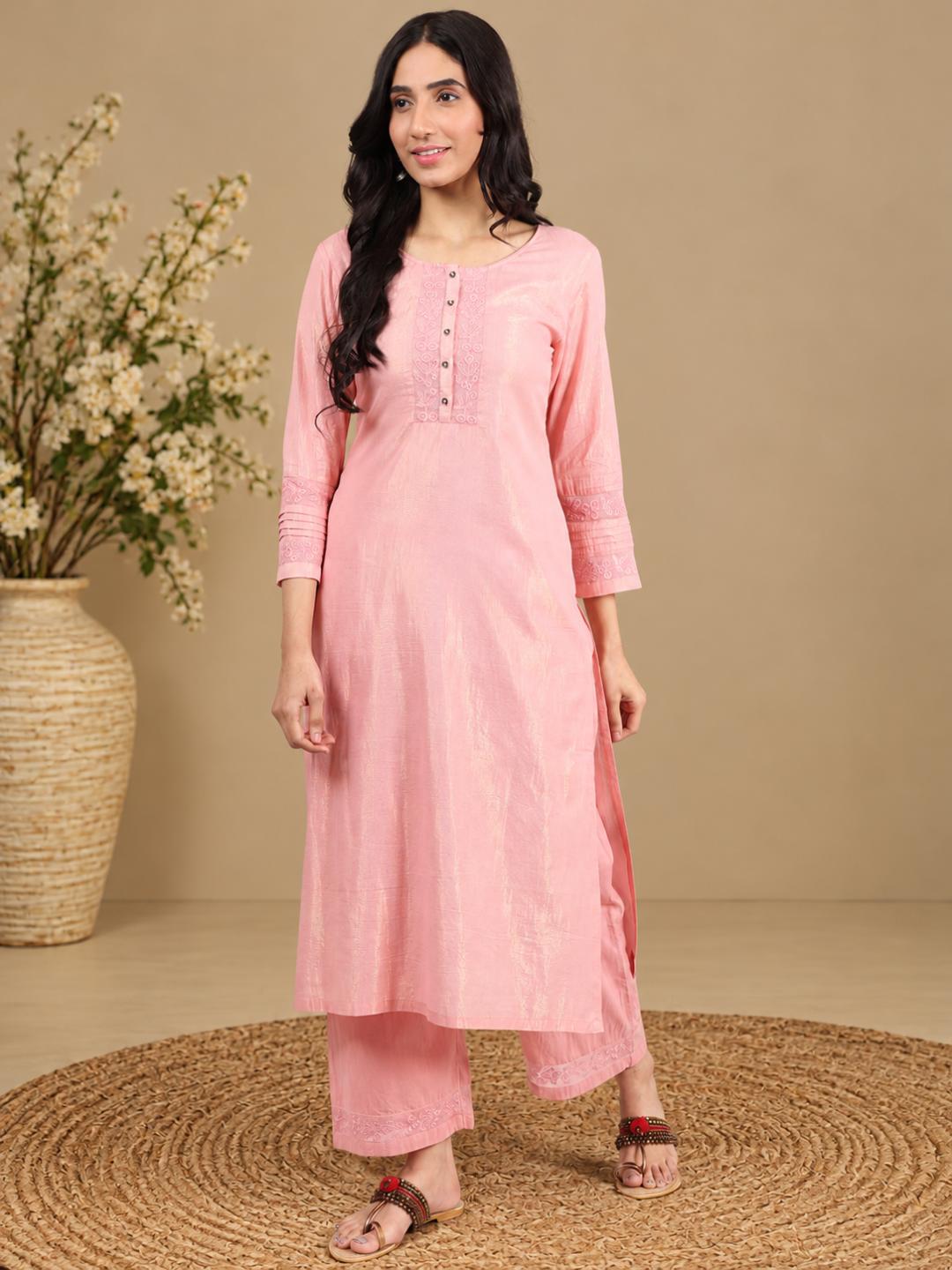 pastel-pink-embroidered-cotton-lurex-kurta-with-pants