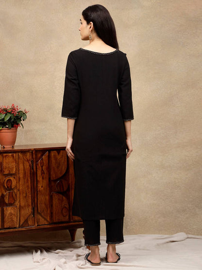 BLACK COTTON PANTS