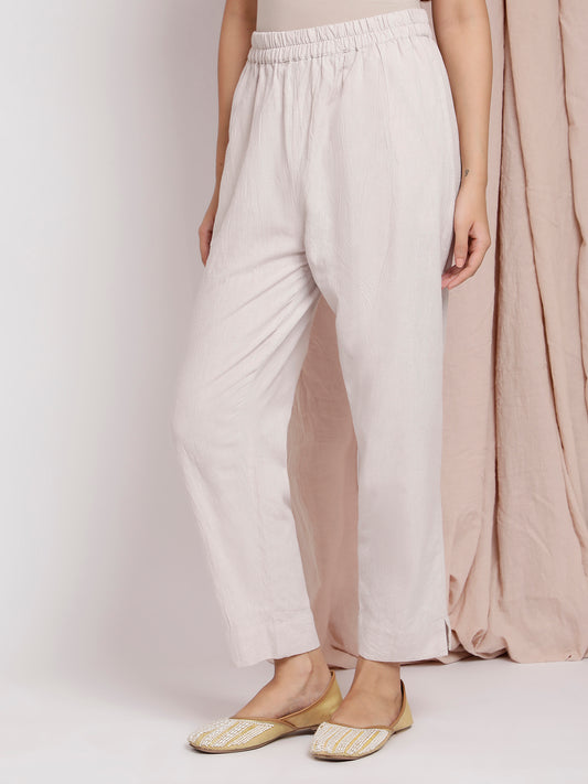GREY COTTON LINEN  PANTS