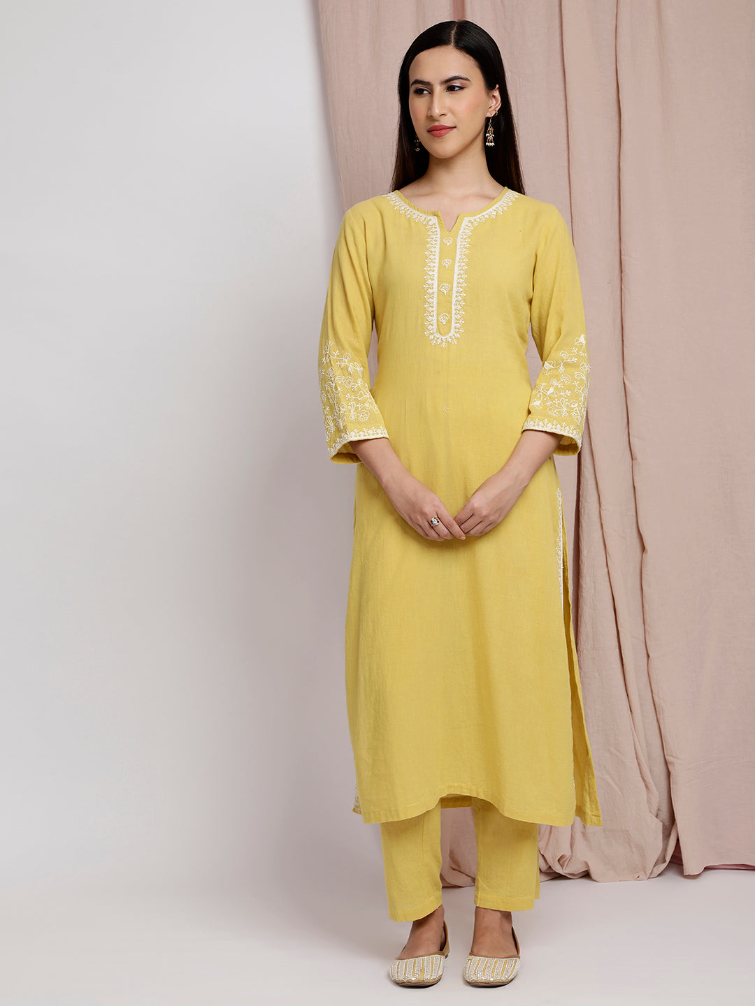 YELLOW COTTON PANTS