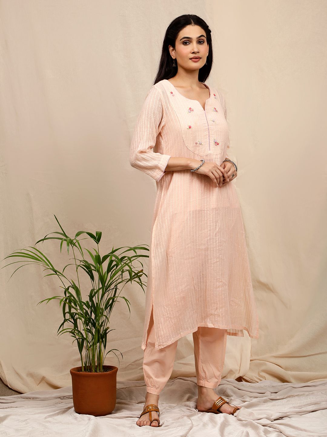 PEACH PEACH COTTON PANTS