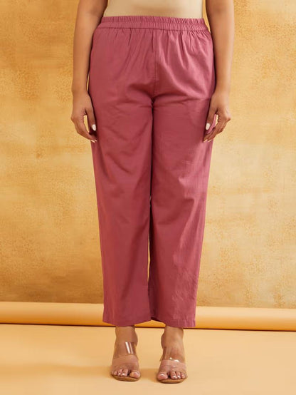 Blush Pink Hand Embroidered Kurta Pants with dupatta- Set of 3
