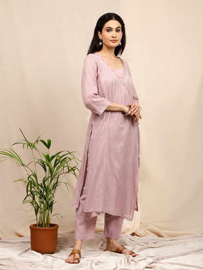 LIGHT PURPLE COTTON PANTS