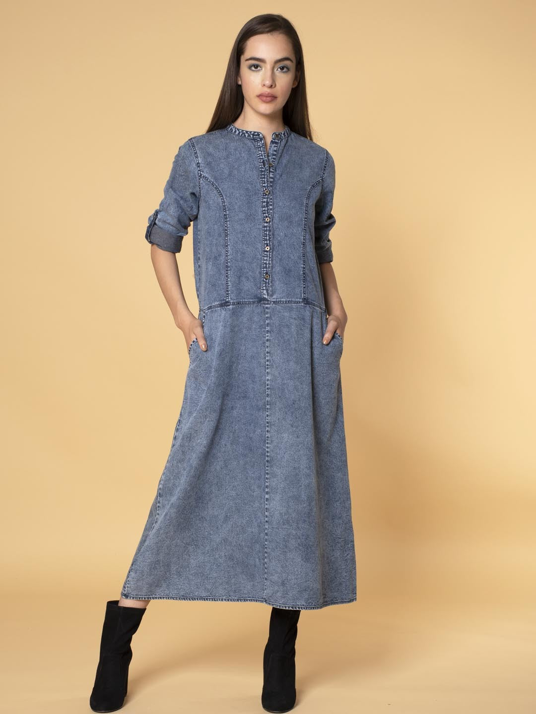 Mustard Cotton Front knoted Trousers