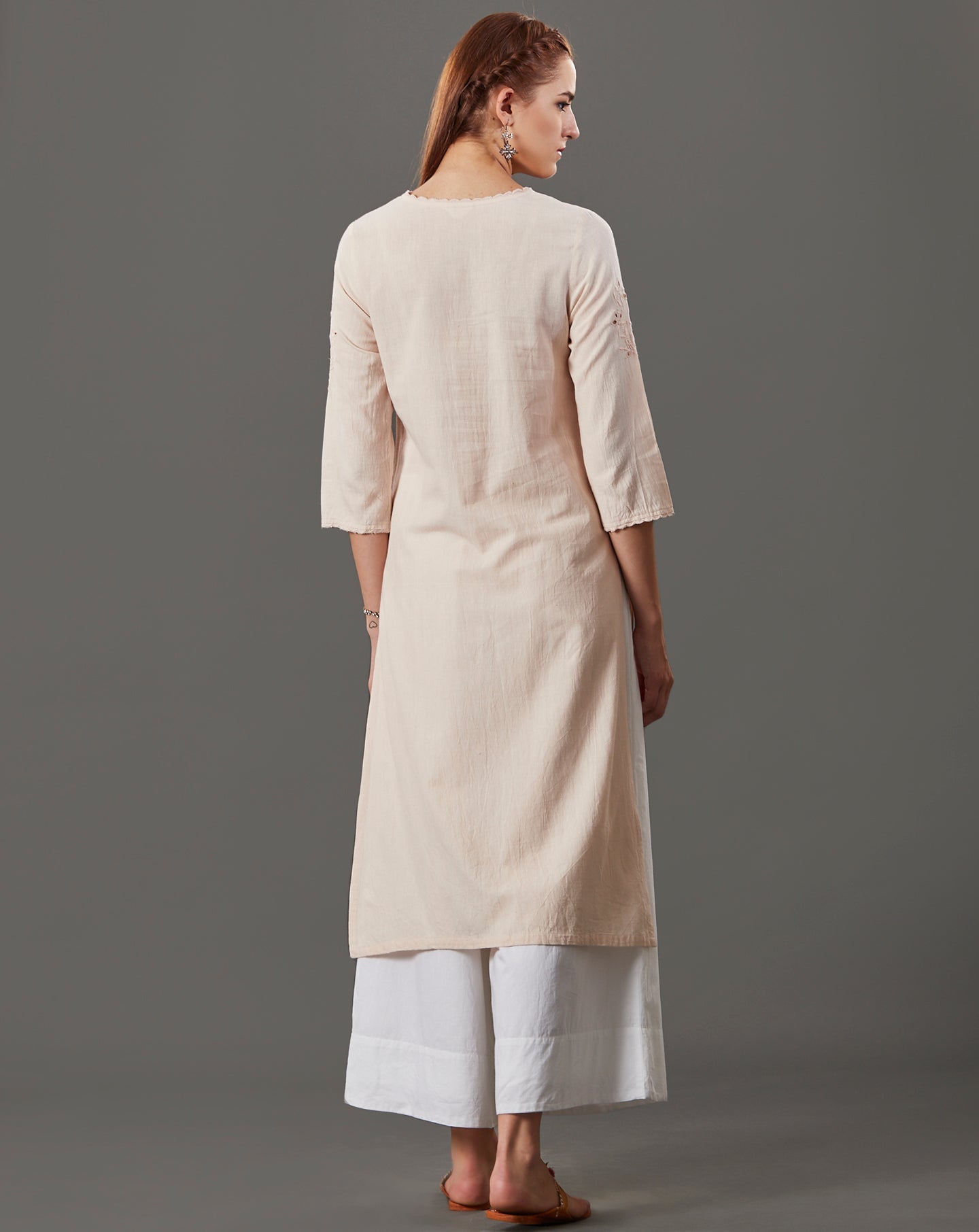 WHITE COTTON CAMBRIC PALAZZO